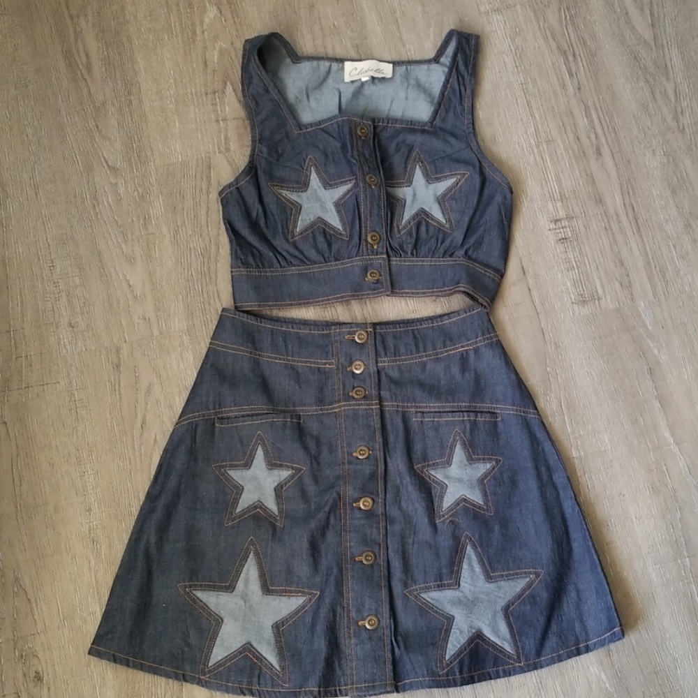 Cleobella skirt size small/top size xs